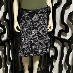 JKLA Black Floral Skirt
